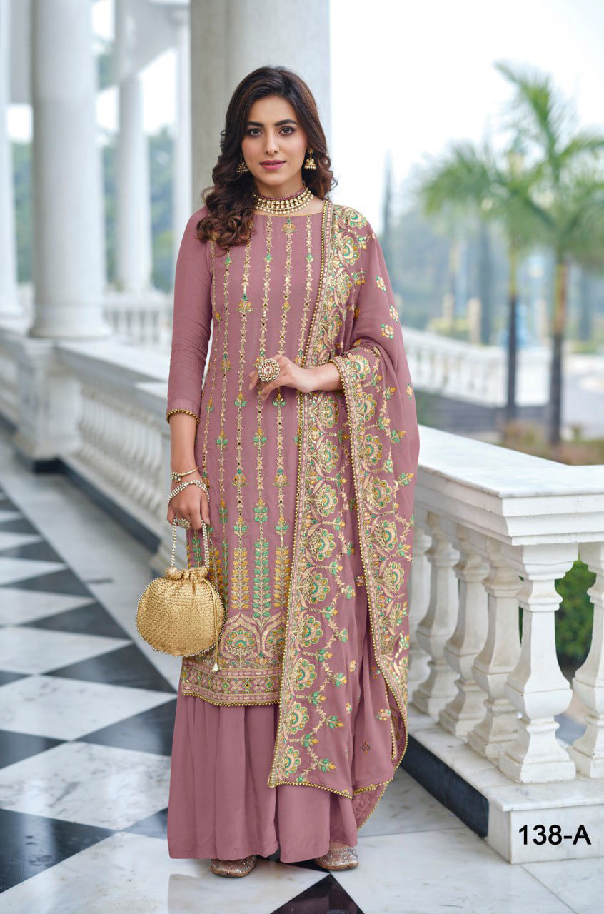 Aaina 138 Colors Designer Salwar Suits Catalog
